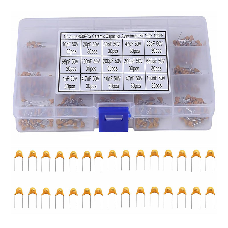 Capacitor Kit Assortment - 450 buah 15 nilai Monolithic monolitik