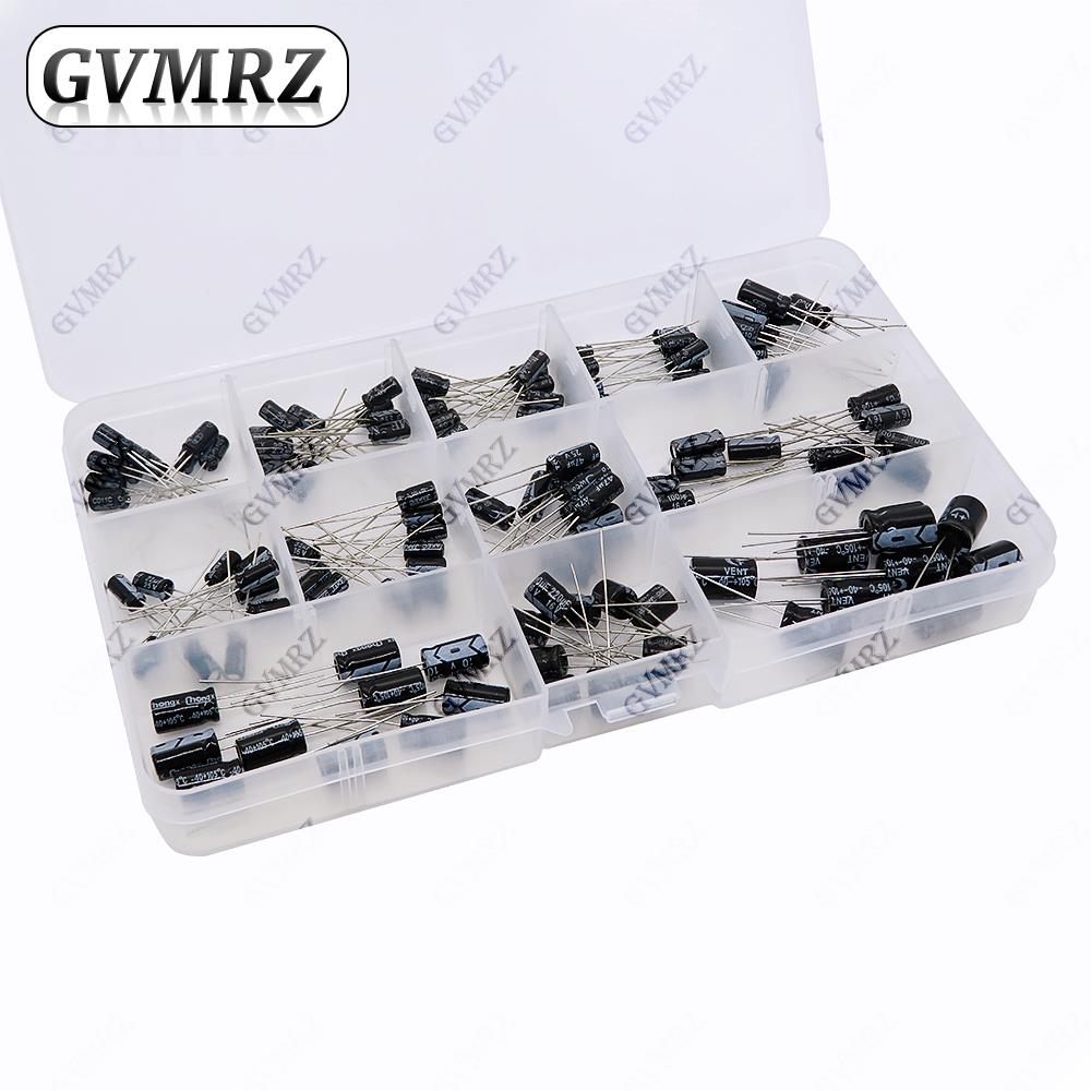 Capacitor Kit Assortment - 120PCS/lot 12 Nilai 1uF-470uF Kit Kapasitor