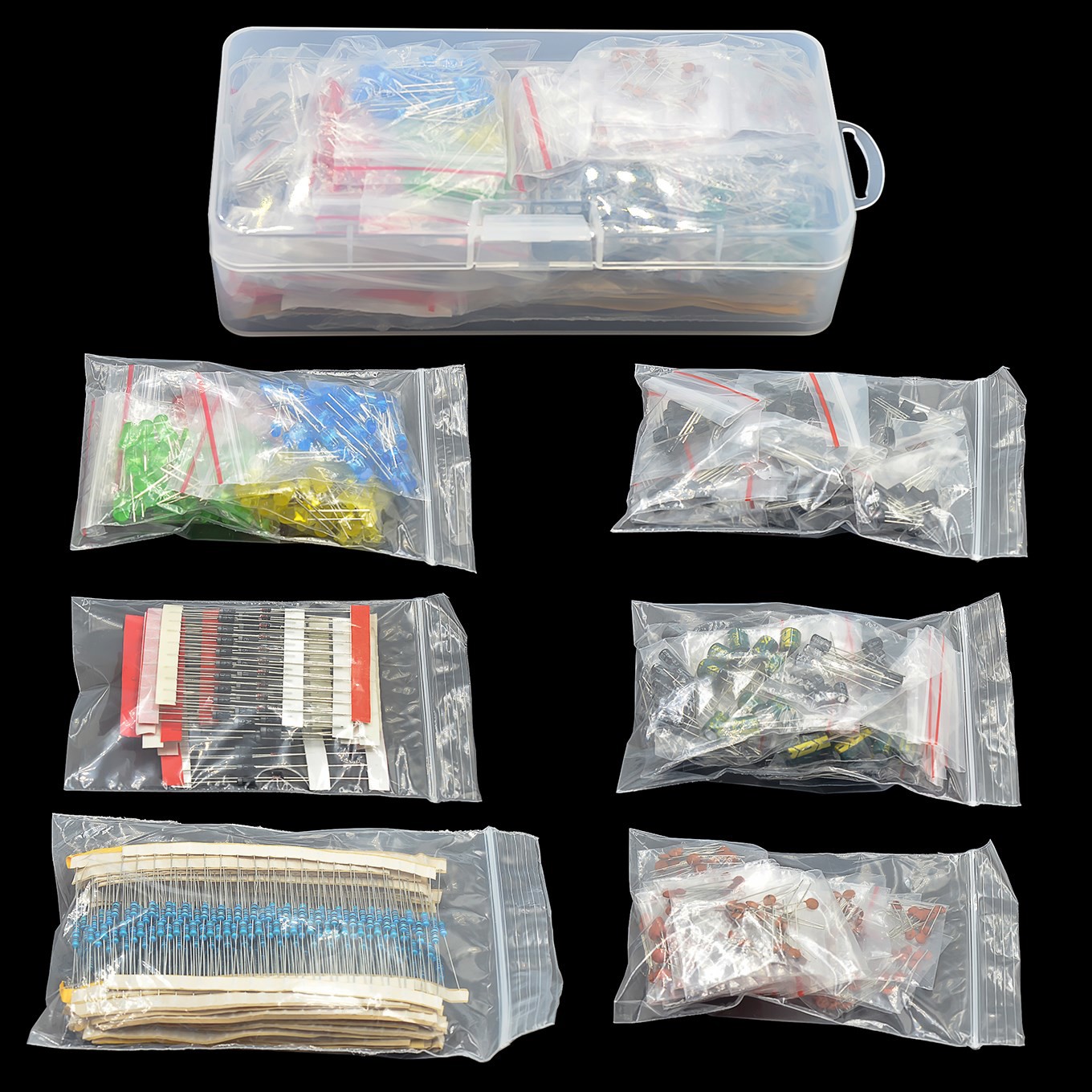 Capacitor Kit Assortment - Kit komponen elektronik film logam Resistor