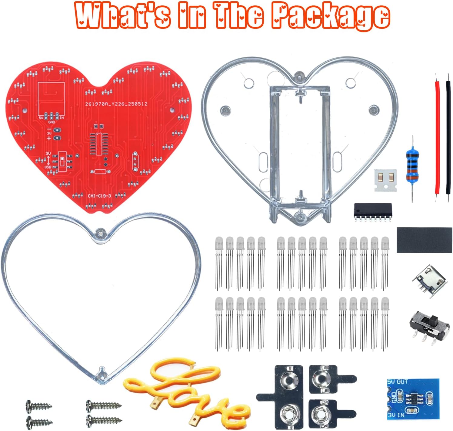 Kit Solder LED Bentuk Hati Pro - Diy Electronics Filament ulasan dan harga