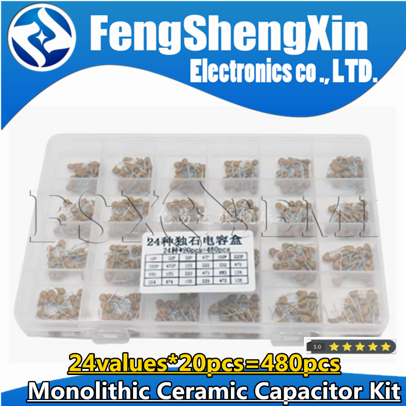 24 Nilai * 20 Buah = 480 Buah  - Capacitor Kit Assortment ulasan dan harga