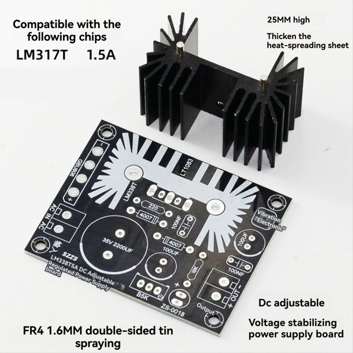Papan Catu Daya Linear Teratur - Diy Electronics Filament ulasan dan harga