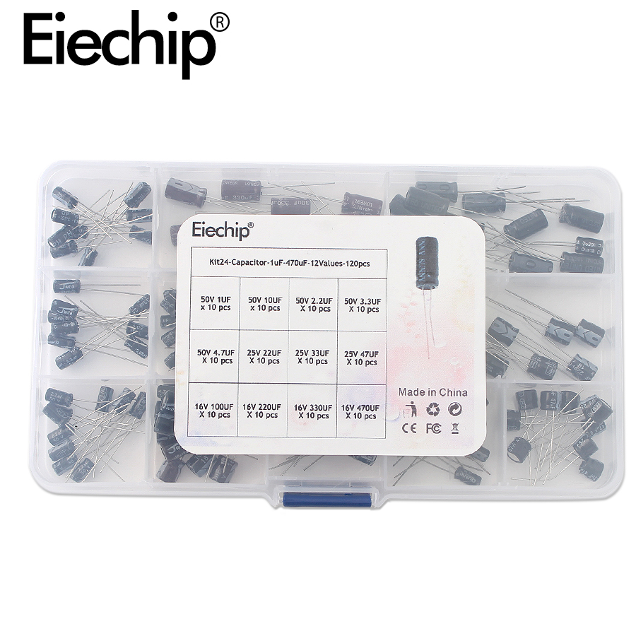 120 buah 12 jenis kapasitor el - Capacitor Kit Assortment ulasan dan harga