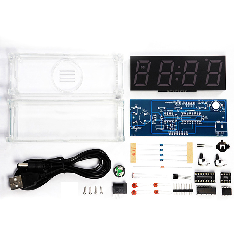 Kit jam DIY tabung Digital tem - Diy Electronics Youtube ulasan dan harga