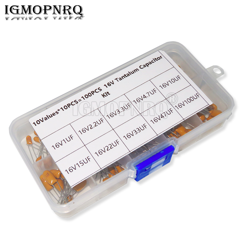 100PCS 10Value*10Pcs 16V Tanta - Capacitor Kit Assortment ulasan dan harga