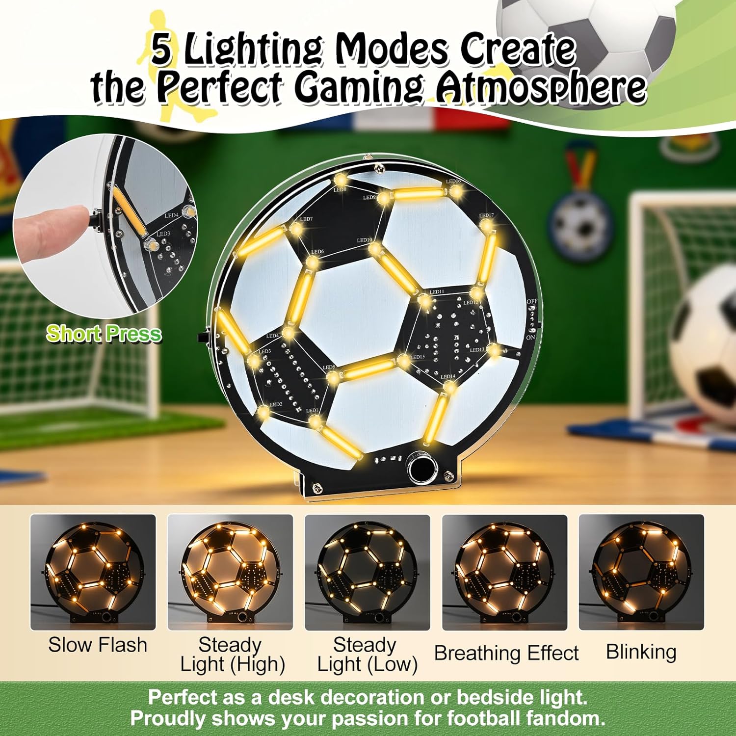 Kit Solder LED Bola Sepak DIY  - Diy Electronics Filament ulasan dan harga