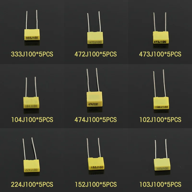 50 buah 102J ~ 474J Kit kapasi - Capacitor Kit Assortment ulasan dan harga
