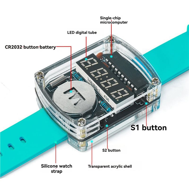 2X Kit Jam Tangan LED DIY Elek - Diy Electronics Youtube ulasan dan harga