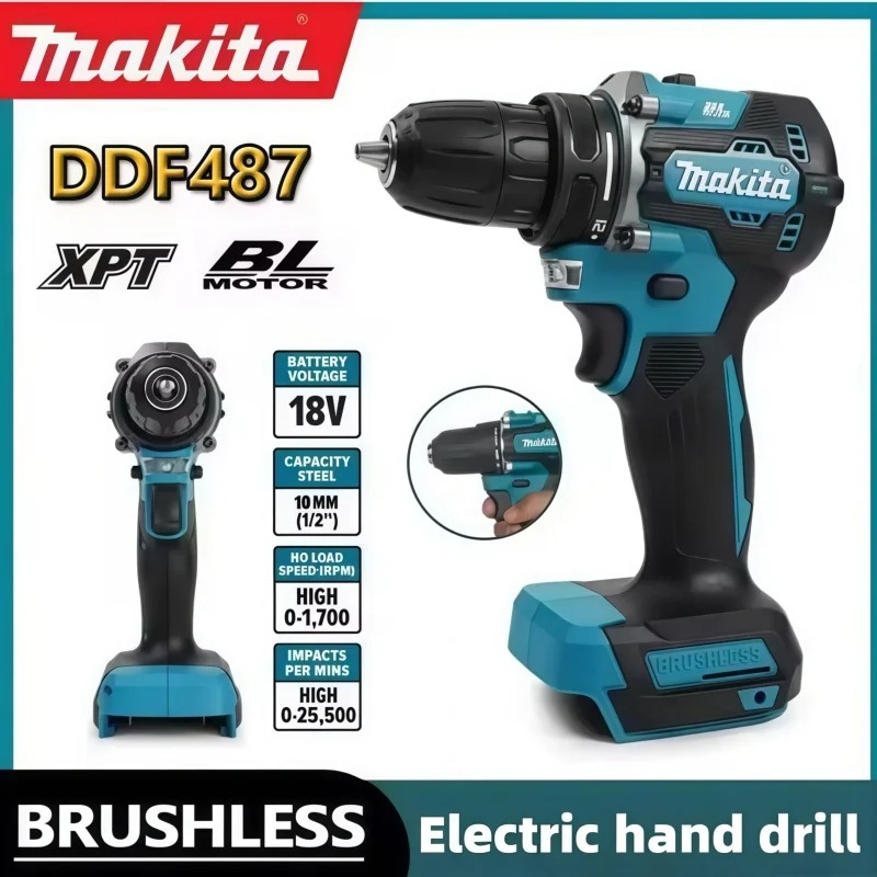 Makita DDF487 10mm Brushless 1 - Makita Drill Ddf484 ulasan dan harga